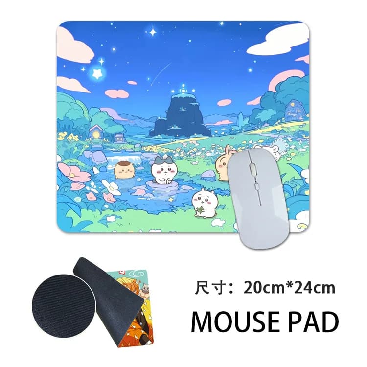 Chiikawa Series Cute Cartoon Mouse Pad Anime Anti Slip Mouse Pad ESports Gaming Table Mat And Mouse Pad Hachiware Usagi