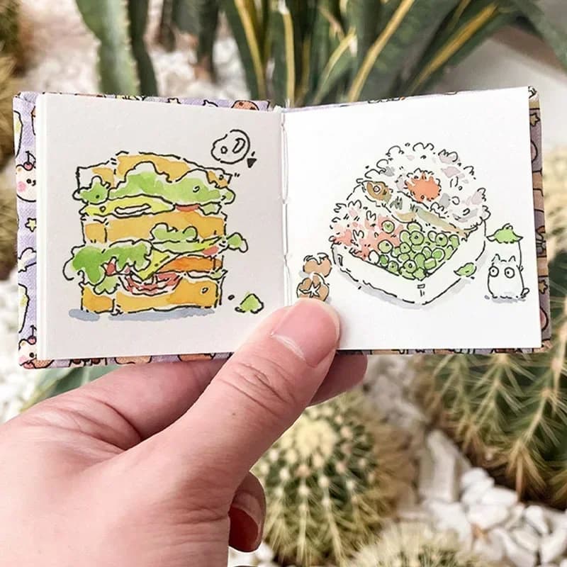 Mini Water Color Paper Square Sketchbook 300g Paper Travel Watercolor Painting Paper Pad Art Supplies for Artist Drawing Book