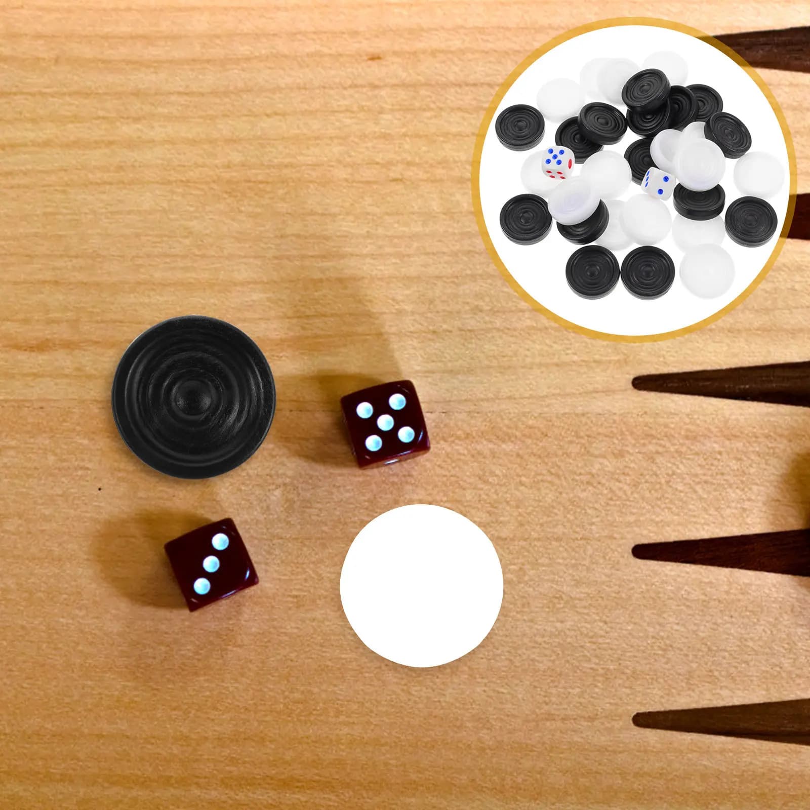 Pezzi in Plastica per Scacchi e Backgammon, Bianchi e Neri, Accessori di Ricambio Durevoli per Giochi da Tavolo