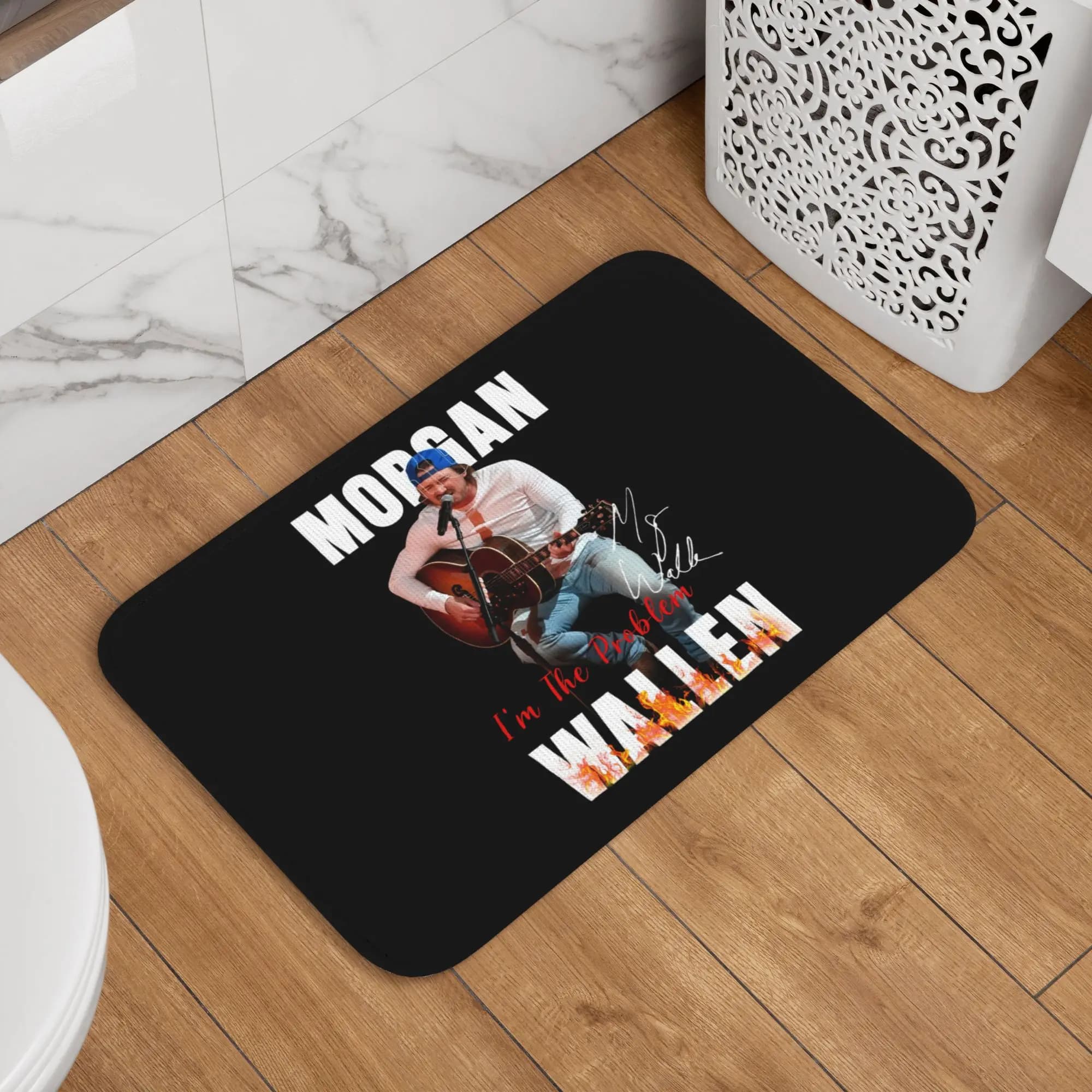 Tappetino Personalizzato di Morgan Wallen, Cantante Popolare, Antiscivolo per Bagno, Cucina, Camera da Letto, Balcone, Ingresso
