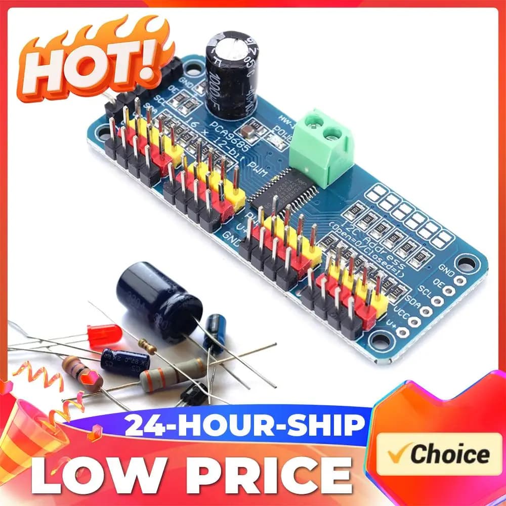 PCA9685 1-20 Pieces Controller Module, IIC Interface, 16 Channels, PWM 12 Bit Motor Driver, PWM Servo Driver Card for Robot Arduino