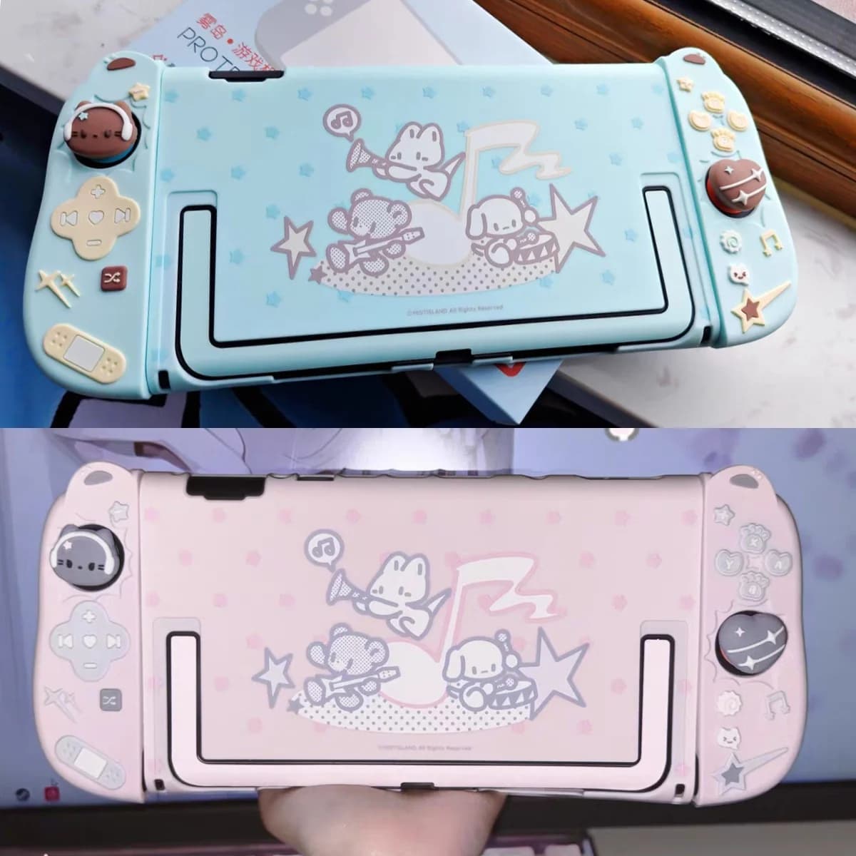 Mistisland Switch 2 Protective Case Silicone Split Joy Con Cover Cartoon Music Band Design For Console Players