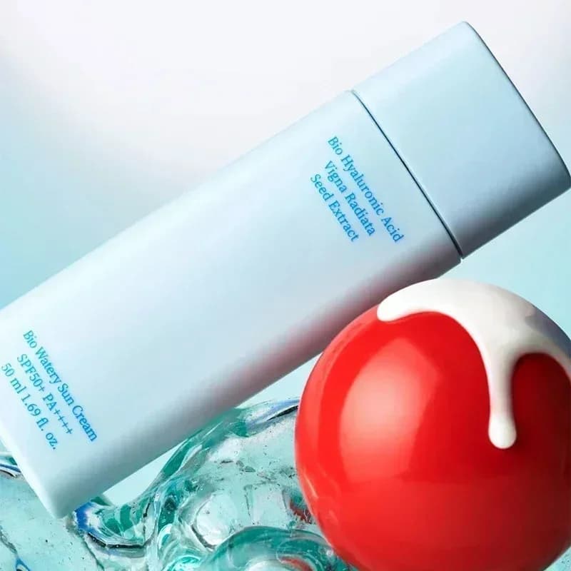 Stick solare coreano per il viso, colore azzurro, effetto opaco, per una pelle morbida e setosa, texture acquosa, protezione UV, novità.