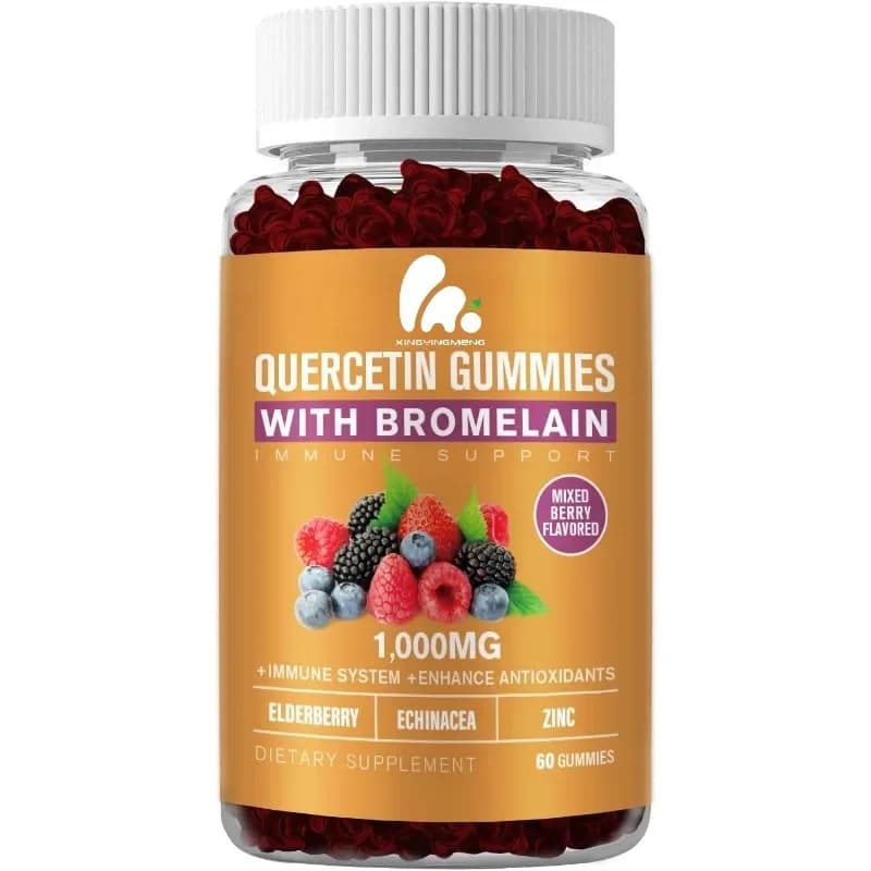 Quercetin and Ananas Proteinase, Zinc and Vitamin C - Immune system support supplements - Non GMO 60 capsules by Quercetin