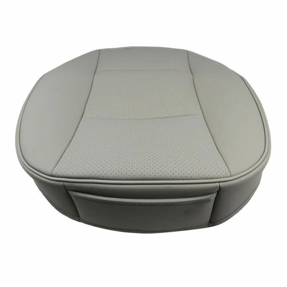Cuscino per tappetino per sedia a sedile singolo per auto universale in pelle PU grigia Proteggi il surround completo