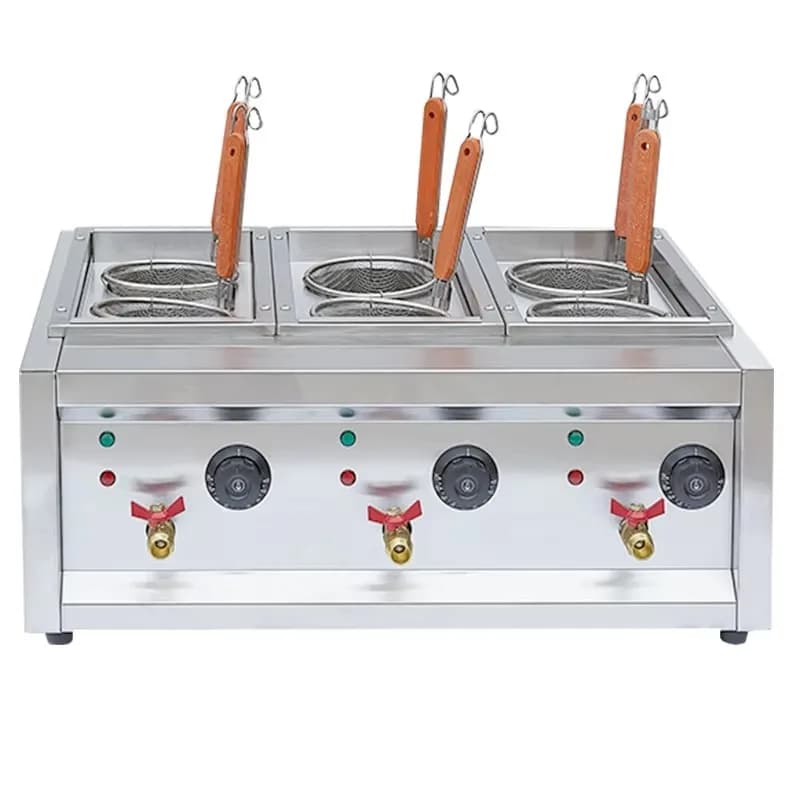 Attrezzatura da ristorante Cestino in acciaio inossidabile Fornello per noodle commerciale Macchina da cucina per pasta elettrica portatile