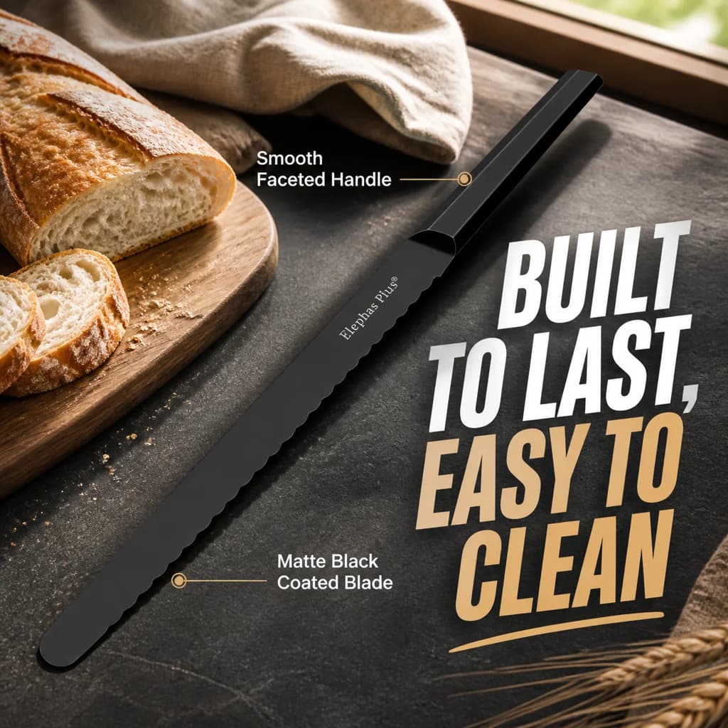 1pc, 9 Inches Bread Knife Kitchen Cutting Bread Cheese Knife Integrated Steel Professional Knives