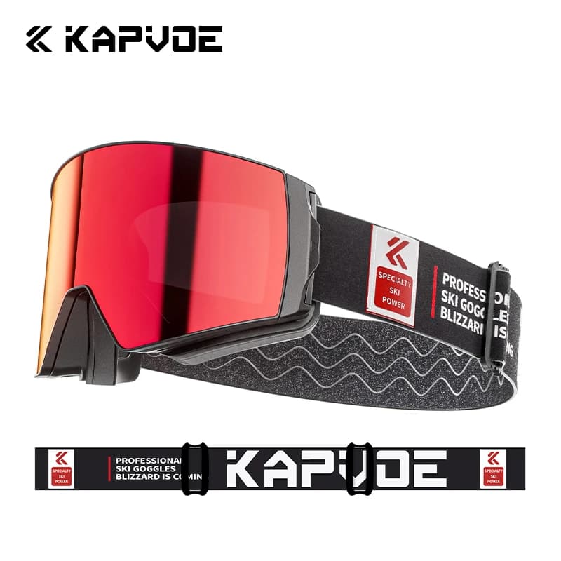 Occhiali da Sci Kapvoe, Maschera per Snowboard e Sci per Uomo e Donna, Kit Lenti Antiappannamento, Protezione UV400, Occhiali per Motoslitta e Moto