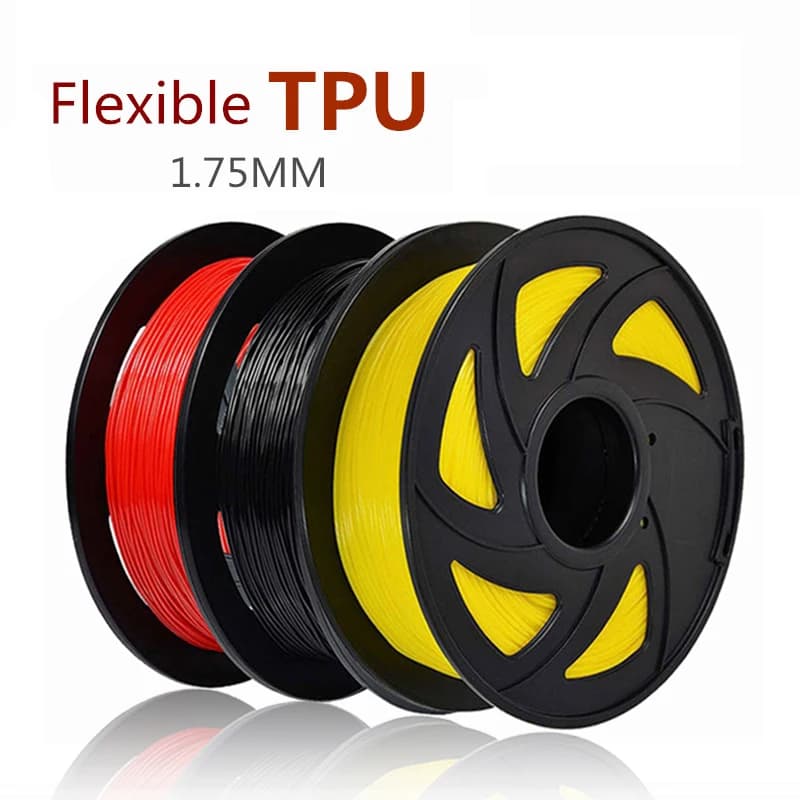 3D Printer TPU flexible black blue red elastic filament for flexible rubber material roll Flex 1.75mm vacuum packaging 250g,500g