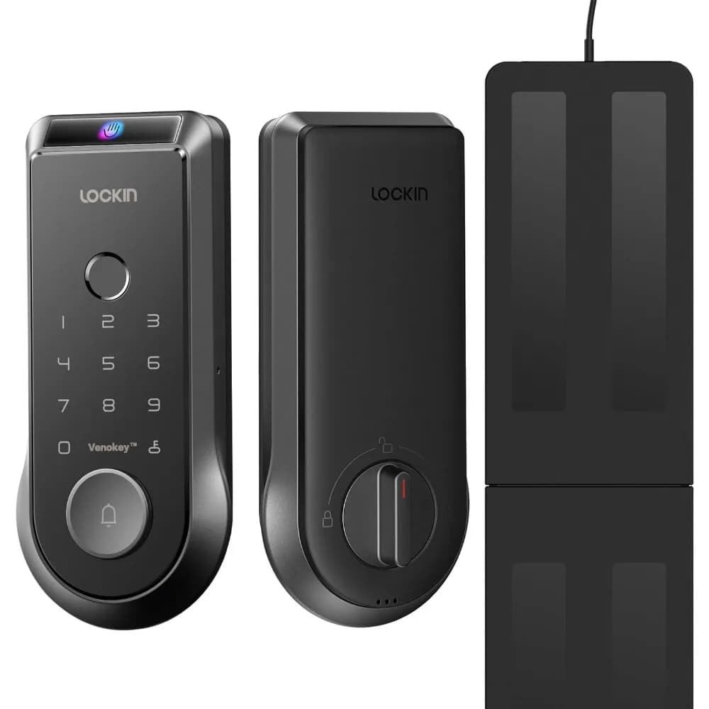 Smart Lock Veno Palm Vein (WiFi, app, IP65, durata di 7 mesi) + pannello solare