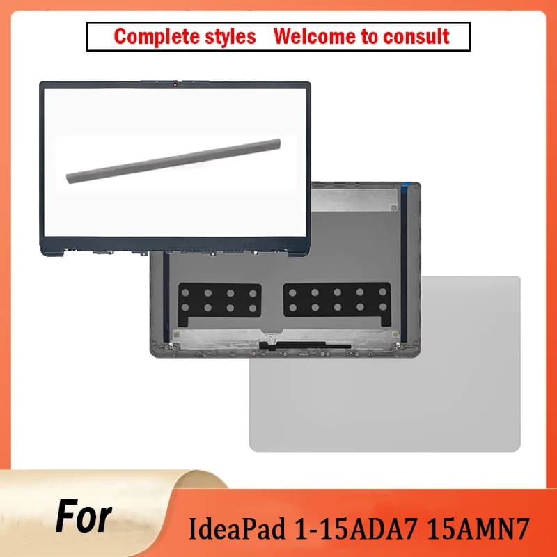 New For IdeaPad 1-15ADA7 15AMN7 Laptop LCD Back Top Cover/Back Cover/Front Bezel /Hinge Cover Shell Case 5CB1F36621 Silver