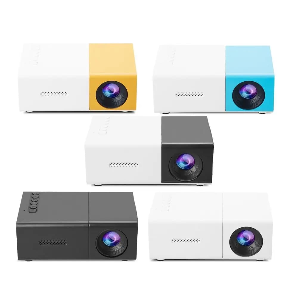 Mini Proiettore con Risoluzione 1080P, Altoparlante Integrato, Telecomando, Proiettore per Home Theater, Regalo di Halloween, Tecnologia LCD