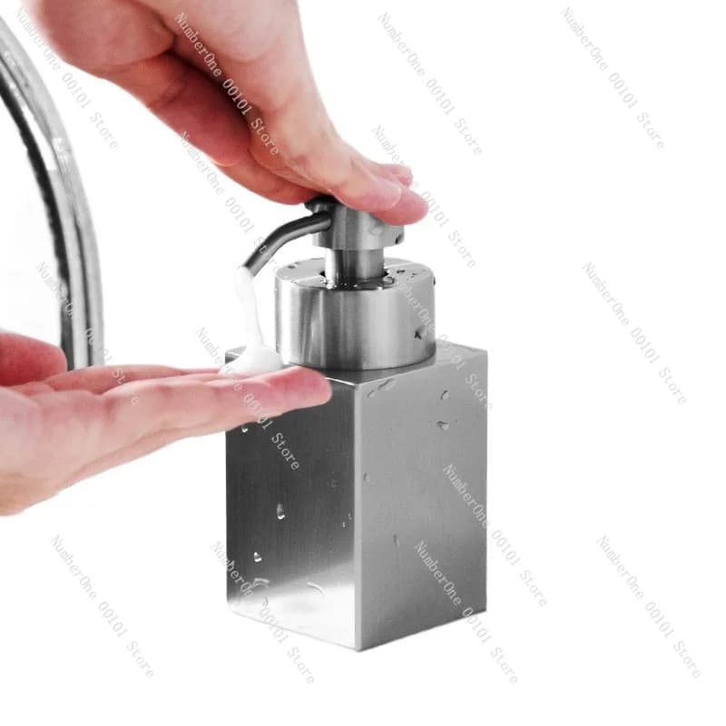 Dispenser di sapone in schiuma in acciaio inossidabile 304 Tipo di pressa Bottiglia di lozione Contenitore disinfettante per le mani montato su lavello per la cucina del bagno