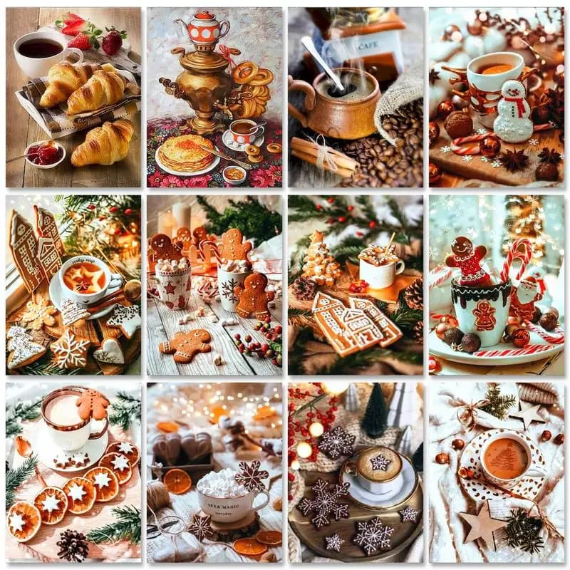 GATYZTORY Paint By Number Kits For Adult With Frame DIY Coffee Oil Painting By Numbers Wall Art Unique Home Decor Gift