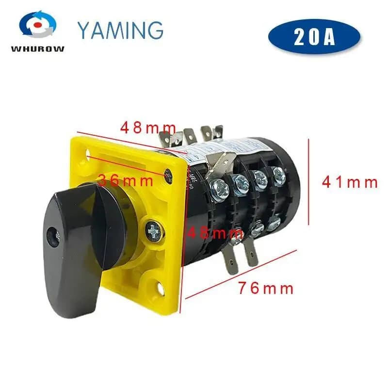 HZ5B-20/4DG interruttore a camma rotante a tre posizioni 4 poli 20A Silver Contact Control Motor Gear Selector produttore
