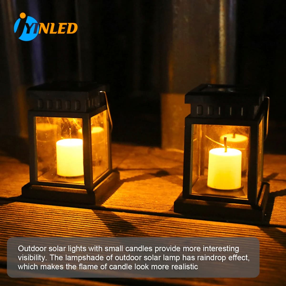 Lanterna solare del palazzo Luci da prato a LED Decorazioni da giardino Paesaggio Cortile Lampade a candela sospese per esterni Luci da pavimento Decorazioni Navidad
