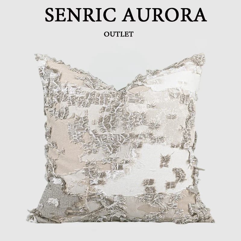 Design Luxury Cushion Cover 30x50 50x50cm Pine Leaf Beige Flower Cutting Square Pillowcase For Home Hotel Bed Living Room Sofa