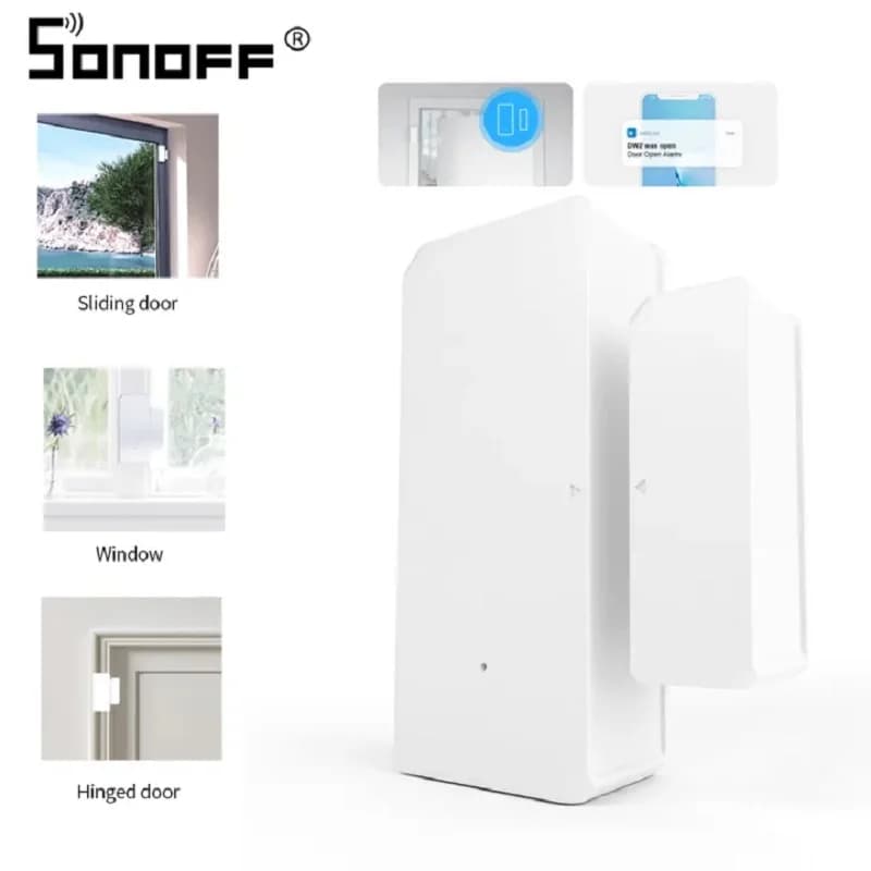 Intelligent Sonoff DW2 Smart Home WiFi Sicurezza Allarme porte e finestre Collegamento remoto Interruttore WiFi con Alexa Google Home e-WeLink
