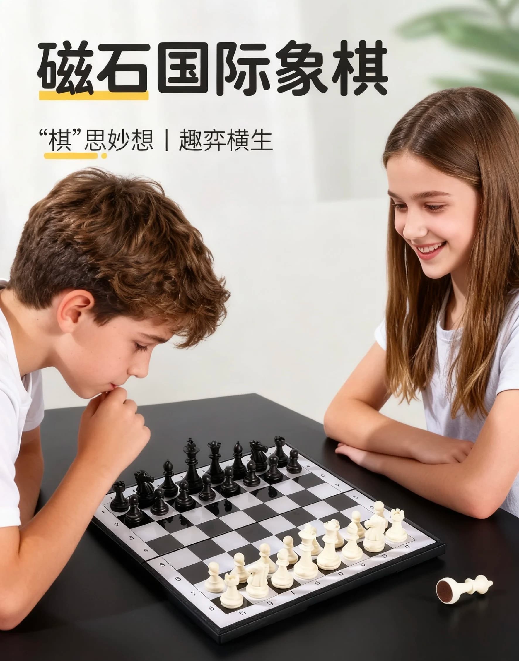 Magnetic Chess Set Folding Portable Board - Chess Pieces for Adults Kids Students board game