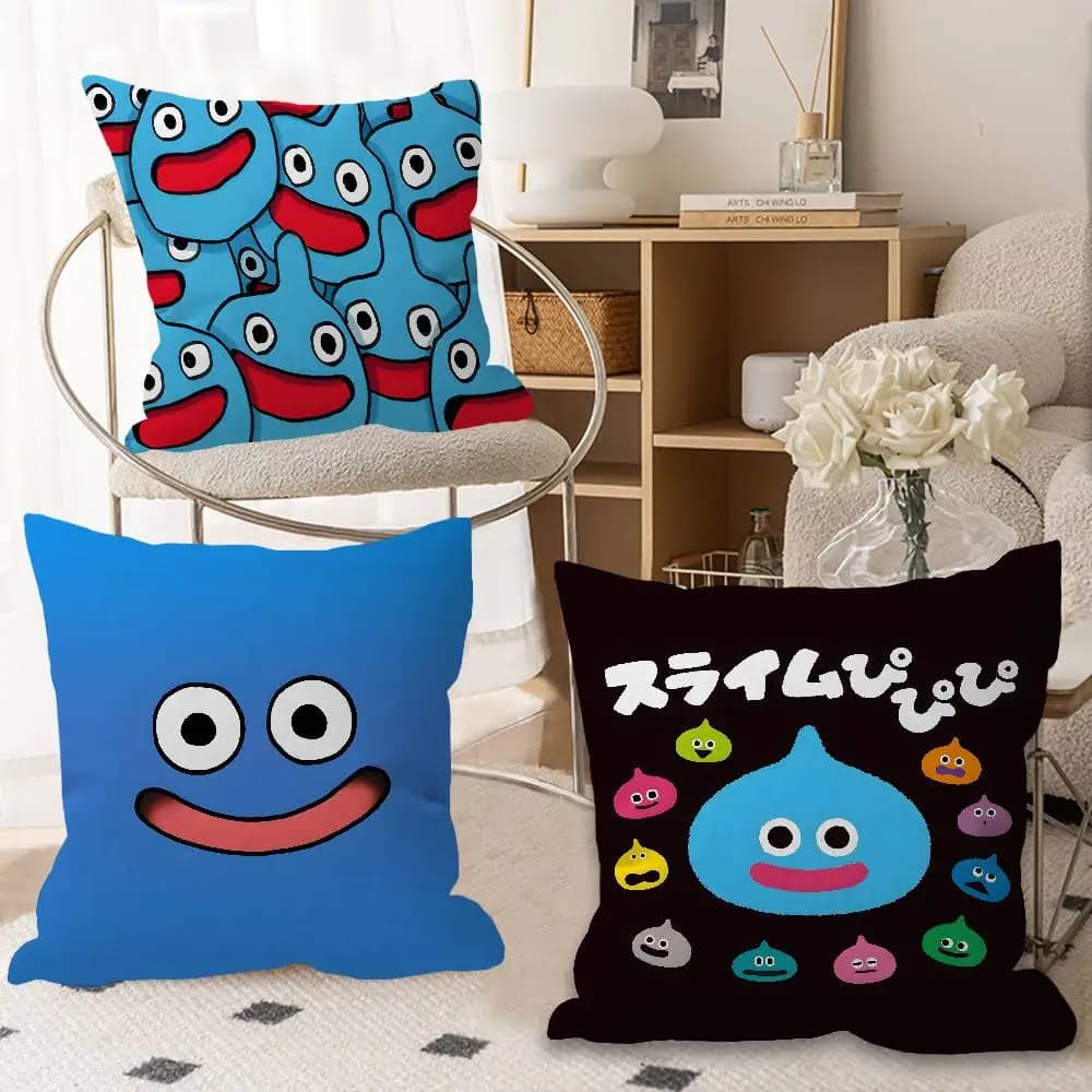 Fodera per cuscino Dragon Quest Rocket Slime, federa per cuscino, decorazione per soggiorno, divano, casa, personalizzata