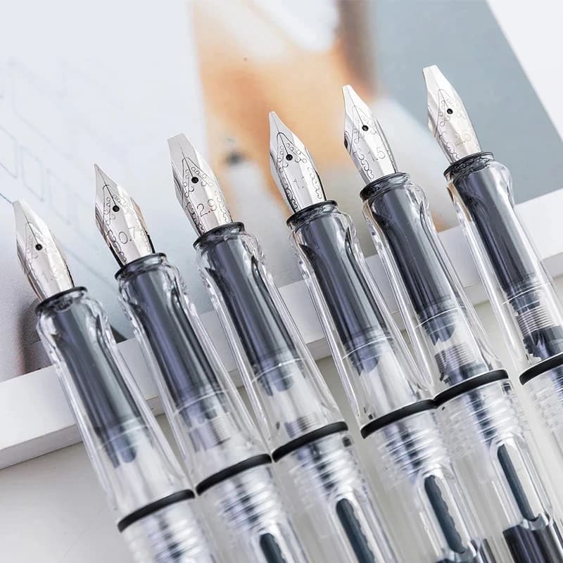 6pcs/Set Flat Tip Calligraphy Pens Art Parallel Writing Set Tibetan Arabic Fountain Pen for Gothic Lettering Stationery