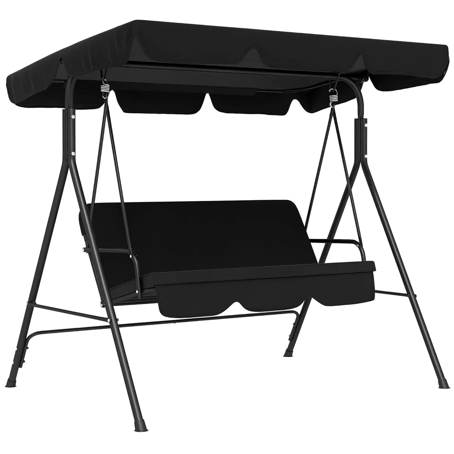 3 Seat Exterior Donder with Removable Bearing, Steel Structure and Adjustable Seat for Patio, Customizable