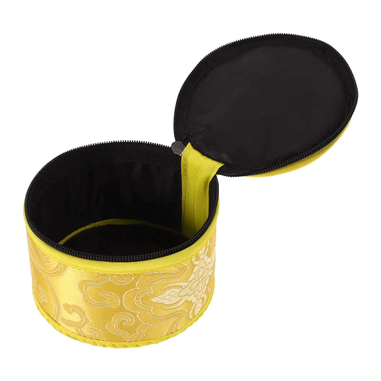 Portable Nepalese Meditation Bowl Storage Case Zipper Closure Compact Singing Bowl Bag for Buddha Tibetan Sound Bowls Carrying