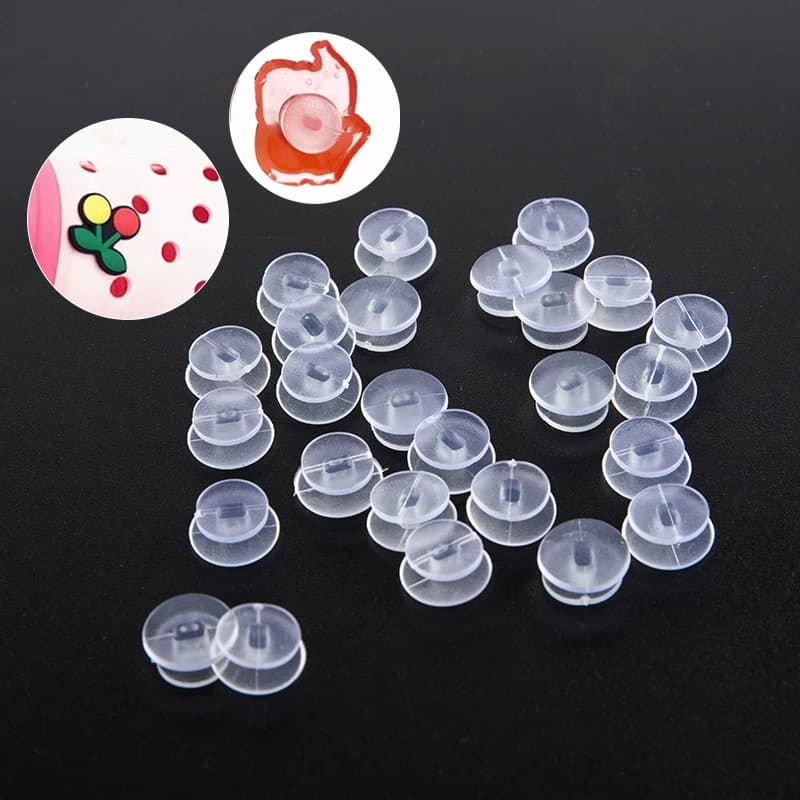 25Pcs DIY Sandal Shoe Charms Transparent Buttons Accessories For Jewelry Decor