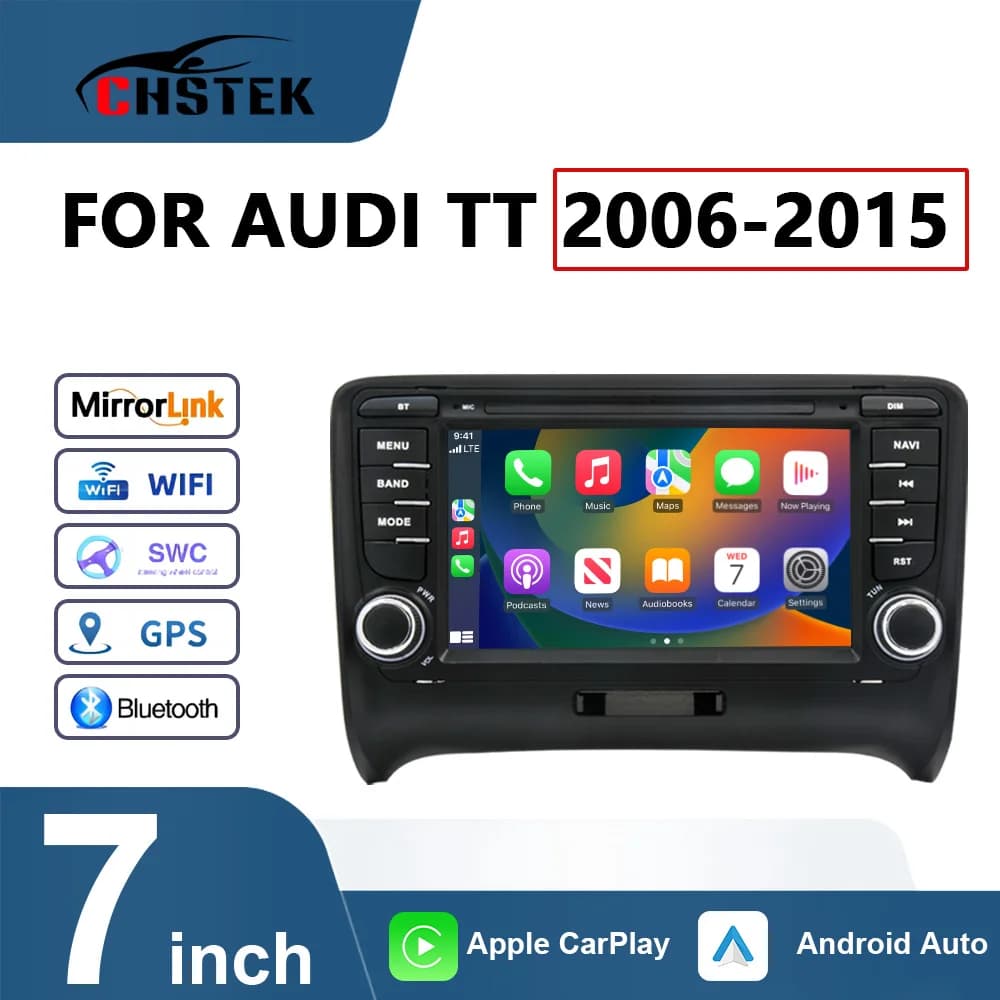 Navigazione WIFI GPS Per Audi TT 2006 2007 2008 2009-2015 4G Bluetooth Multimedia CHSTEK Wireless Carplay Android Auto Car Radio