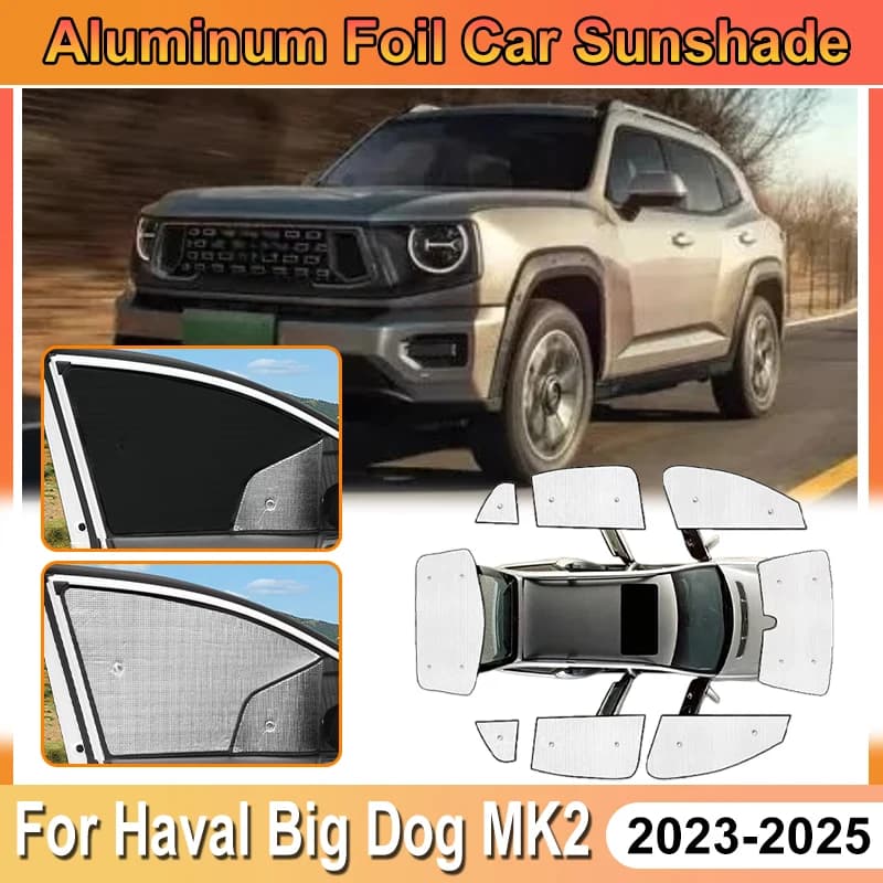 Accessori per Haval Big Dog, H-Dog Dargo X H7 MK2 2025 2024 2023, Parasole in Alluminio per Parabrezza Auto, Protezione UV