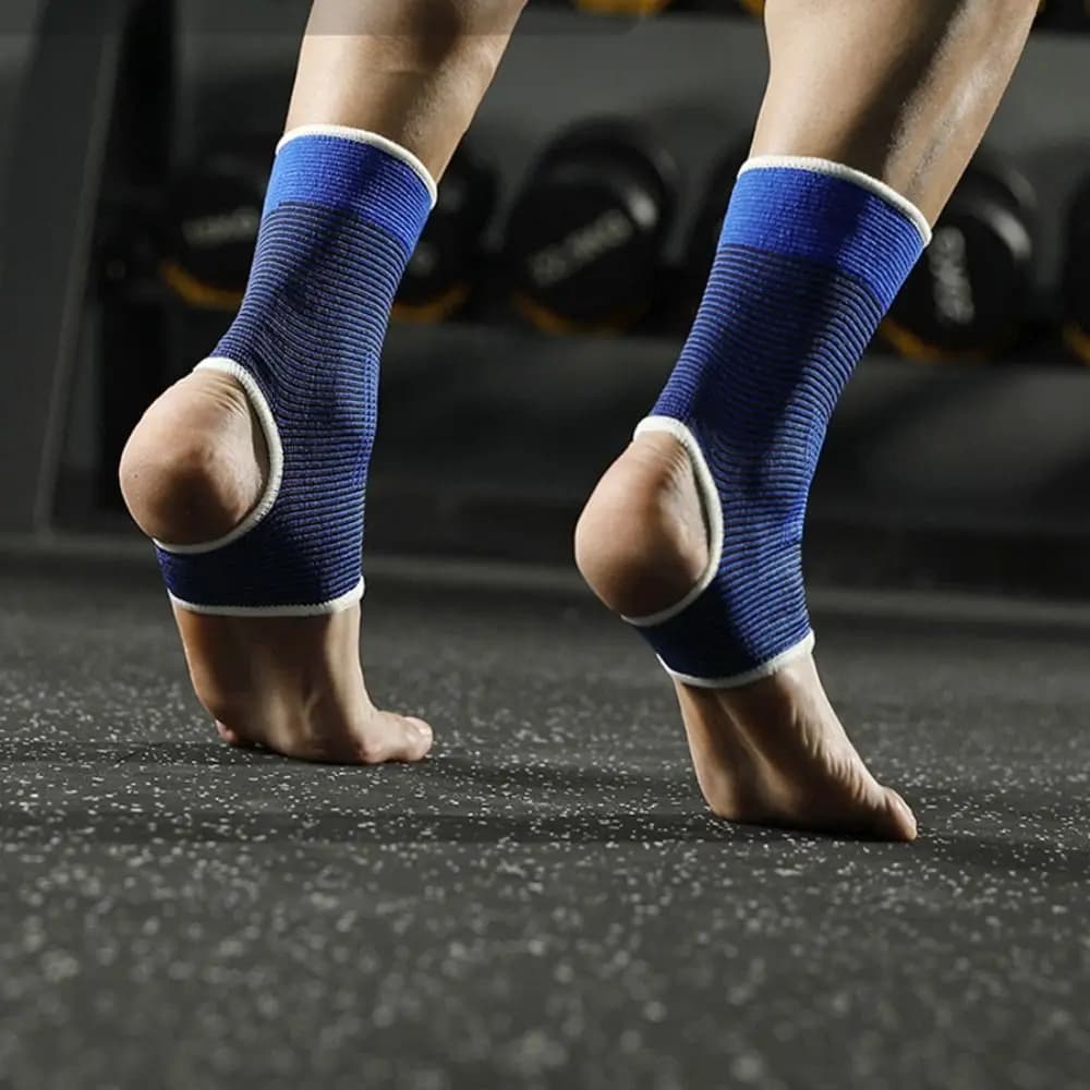 Nuovo Supporto per Caviglia in Nylon Nero Grigio Nude Blu, Supporto Compressivo per Caviglia Unisex