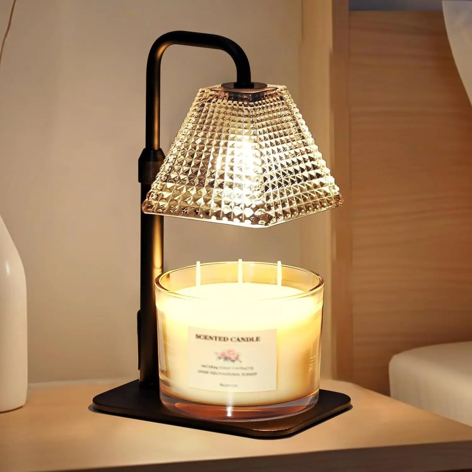 Electric Staircase Lamp with Timer, Dimmer and Height Adjustable for Candles Perfumed in Barattole - Safe Gift for Home Furniture