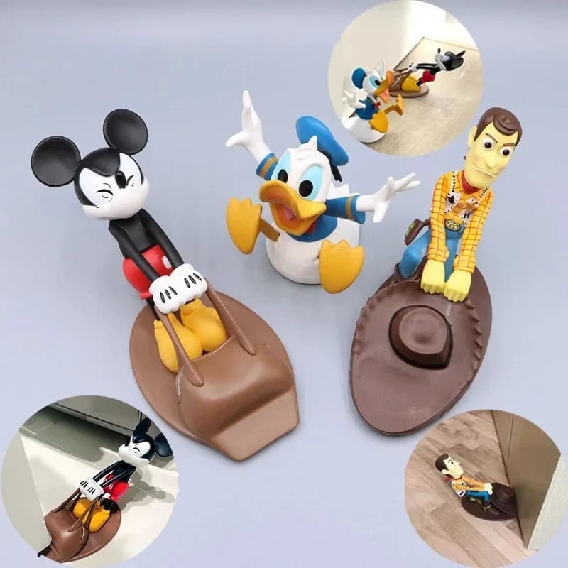 Cartoon DSN Mickey Mouse Door Stoppers Woody Creative Reusable Windproof Home Anti-collision Doorstop Blockers Toy Gift