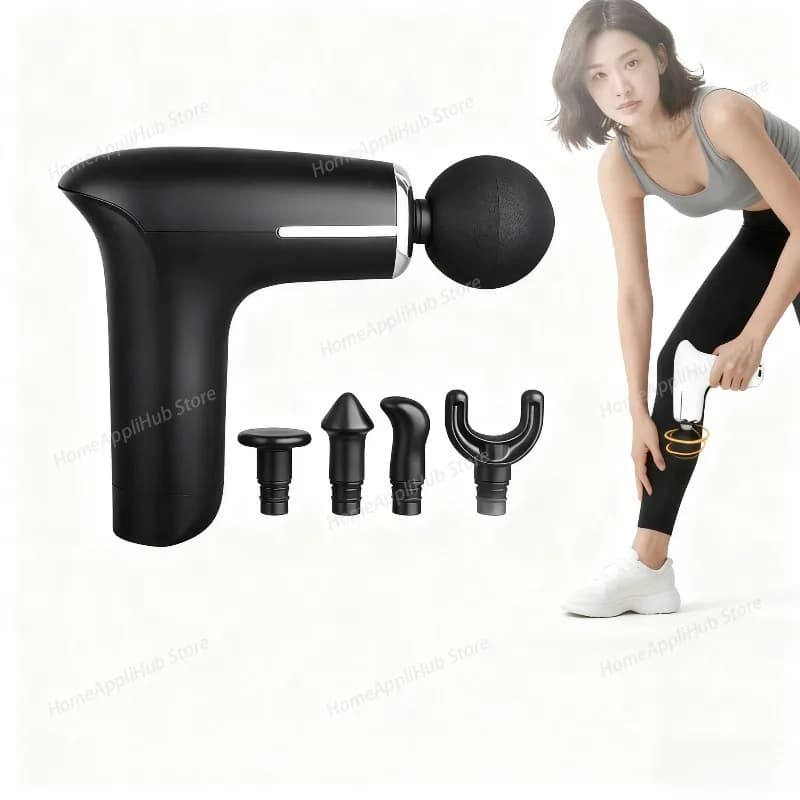 Mini massaggiatore elettrico portatile: piccola pistola da massaggio da donna per il rilassamento muscolare, modello di ricarica professionale con pistola per fascia