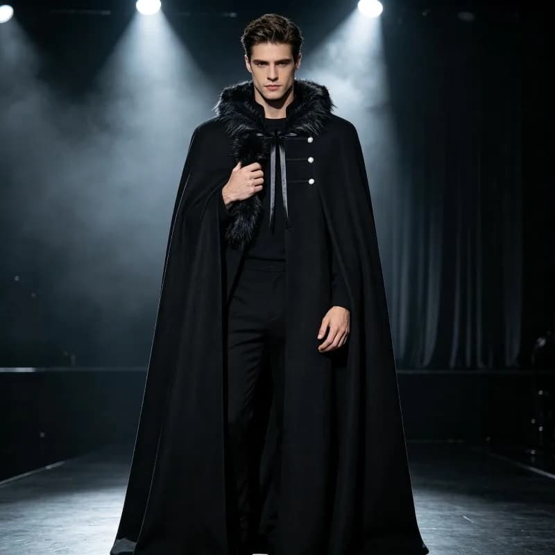 New Party Stage Performance Cosplay Cloak Men's Dress Up Costume Halloween Medieval Soldiers Battle Cloak