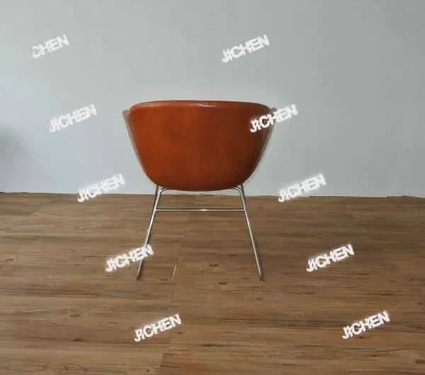 XHH Poltrona moderna in pelle con sedia da pranzo per il tempo libero in tessuto rinfrescante per gambe in acciaio inossidabile per salotto in camera d'albergo
