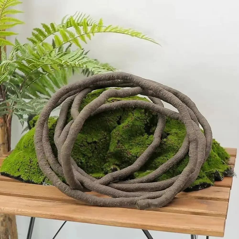 39.37 Inches Long Artificial Rattan Vine Rattan Texture PVC Climbing Plant Vine Rainforest Style Bendable Simulated Vines