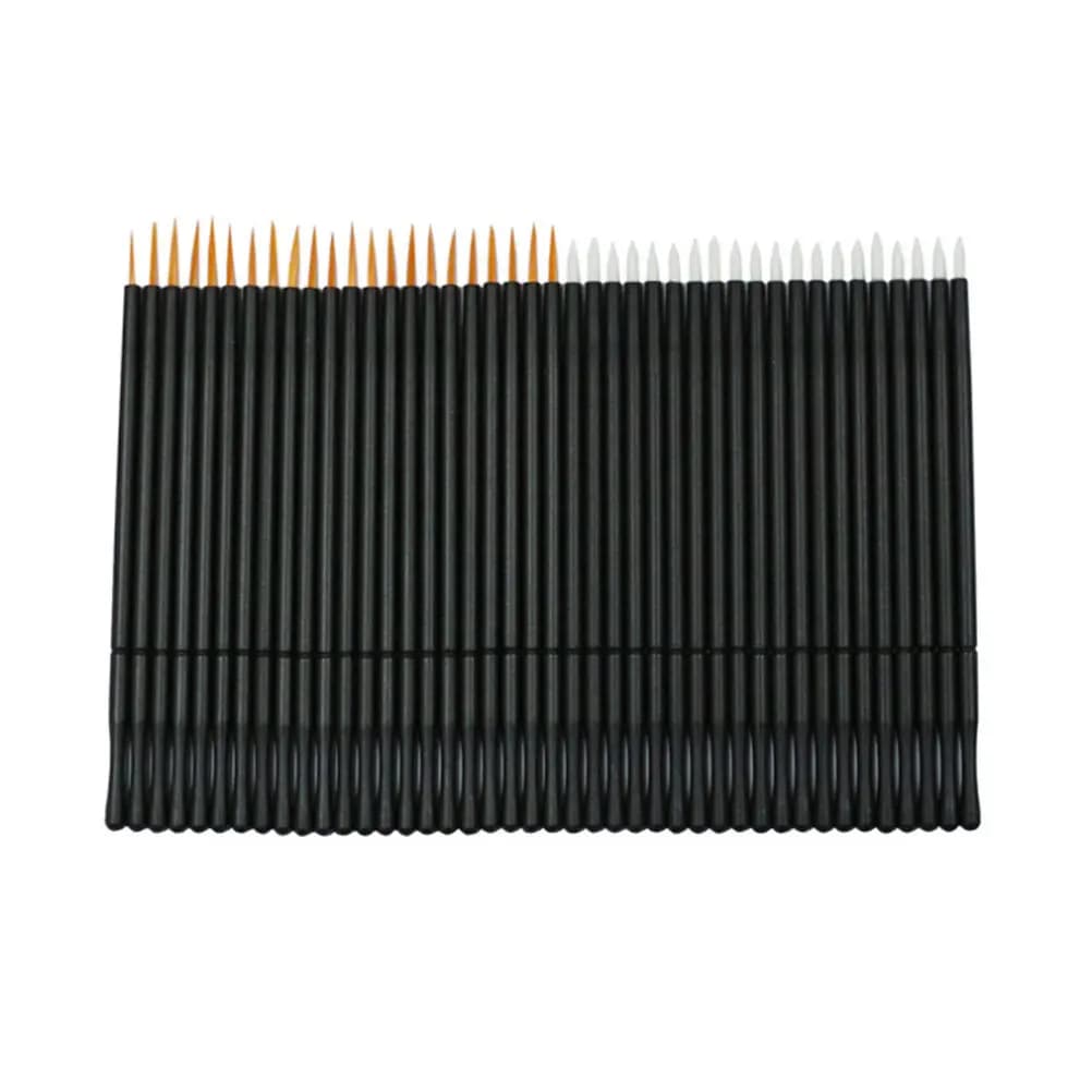 50 disposable eyeliner brushes, thin tip, light applicator, professional eye makeup tools, for liquid eyeliner and lips