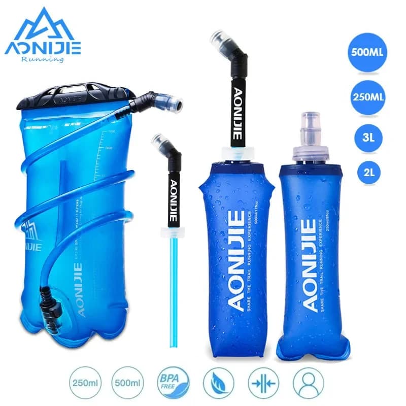 AONIJIE Soft bottle Water bottle Foldable water bags TPU free for running hydration Marsupi SD09/10 250/500ml