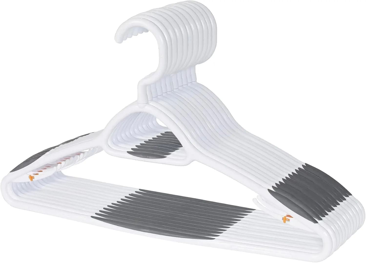 Confezione da 12 appendiabiti premium antiscivolo con rotazione a 360° ° Gancio Girevole, Design Salvaspazio per Giacche, Pantaloni e Camicie