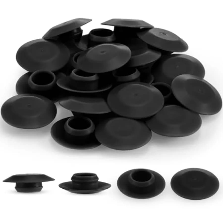 Pelopy 20 Pcs Door Threshold Screw Covers Adjustable Door Sill Cap Plugs to Conceal Screw Holes Heads for Most Standard Thresho