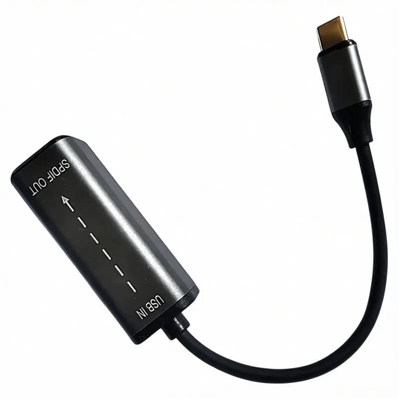 ABZW USB/Type-C To Optical Audio Converter For Connecting Laptop To Soundbar USB To SPDIF Digital Fiber Optic Adapter
