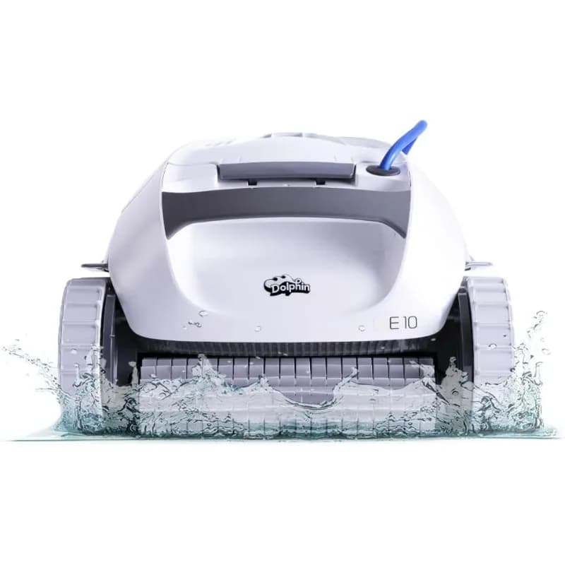 Dolphin E10 Robot Pulitore Automatico per Piscine, Spazzola Scrubber Attiva, Accesso ai Filtri dall'Alto