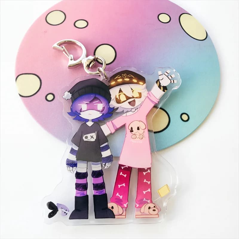 Murder Drones N&Uzi Keychains Uzi Doorman and N Acrylic Charms keyring Cute cartoon game Character pendant