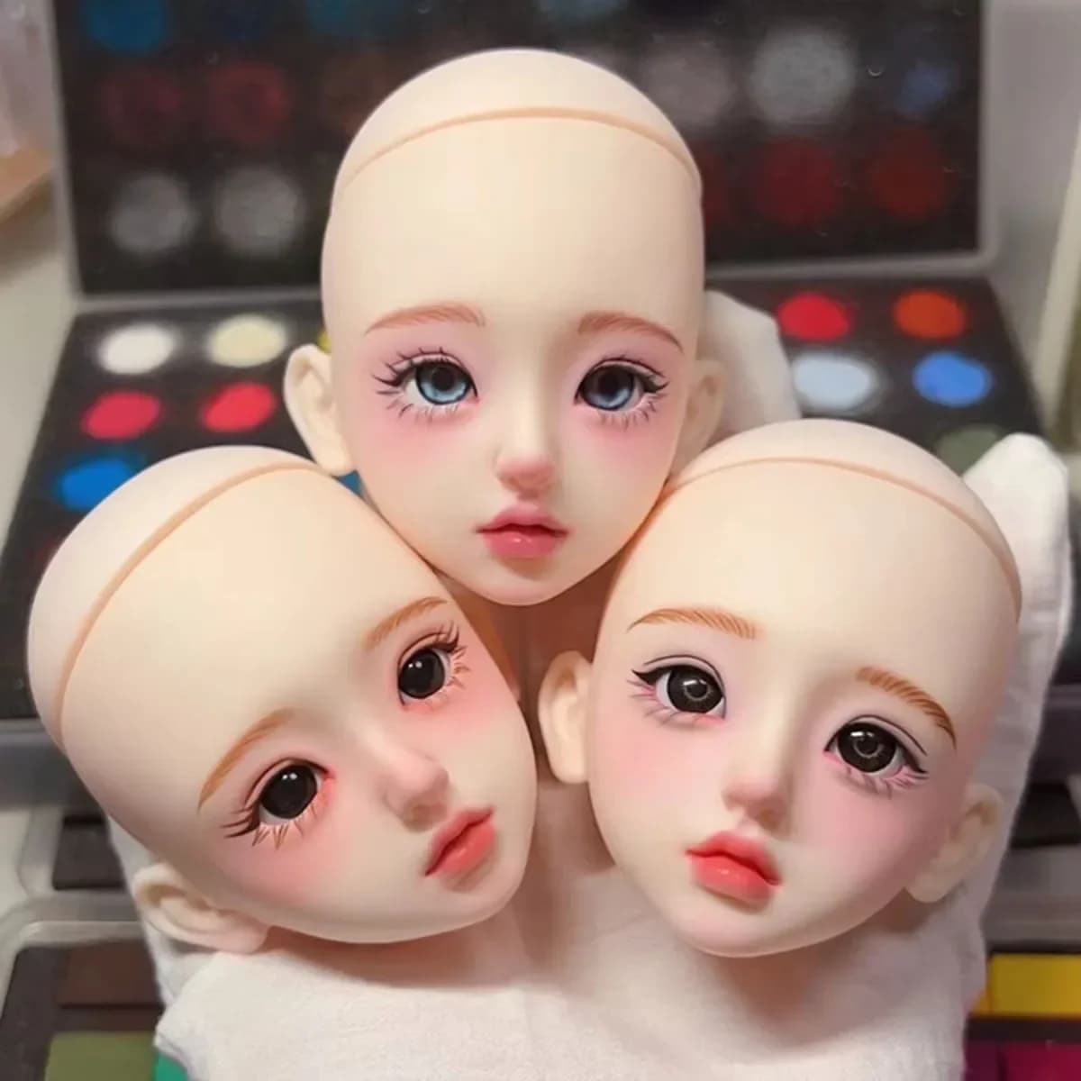 Nuovo arrivo 1/6 testa con trucco per accessori per bambole da 28 cm testa aperta vestire giocattoli