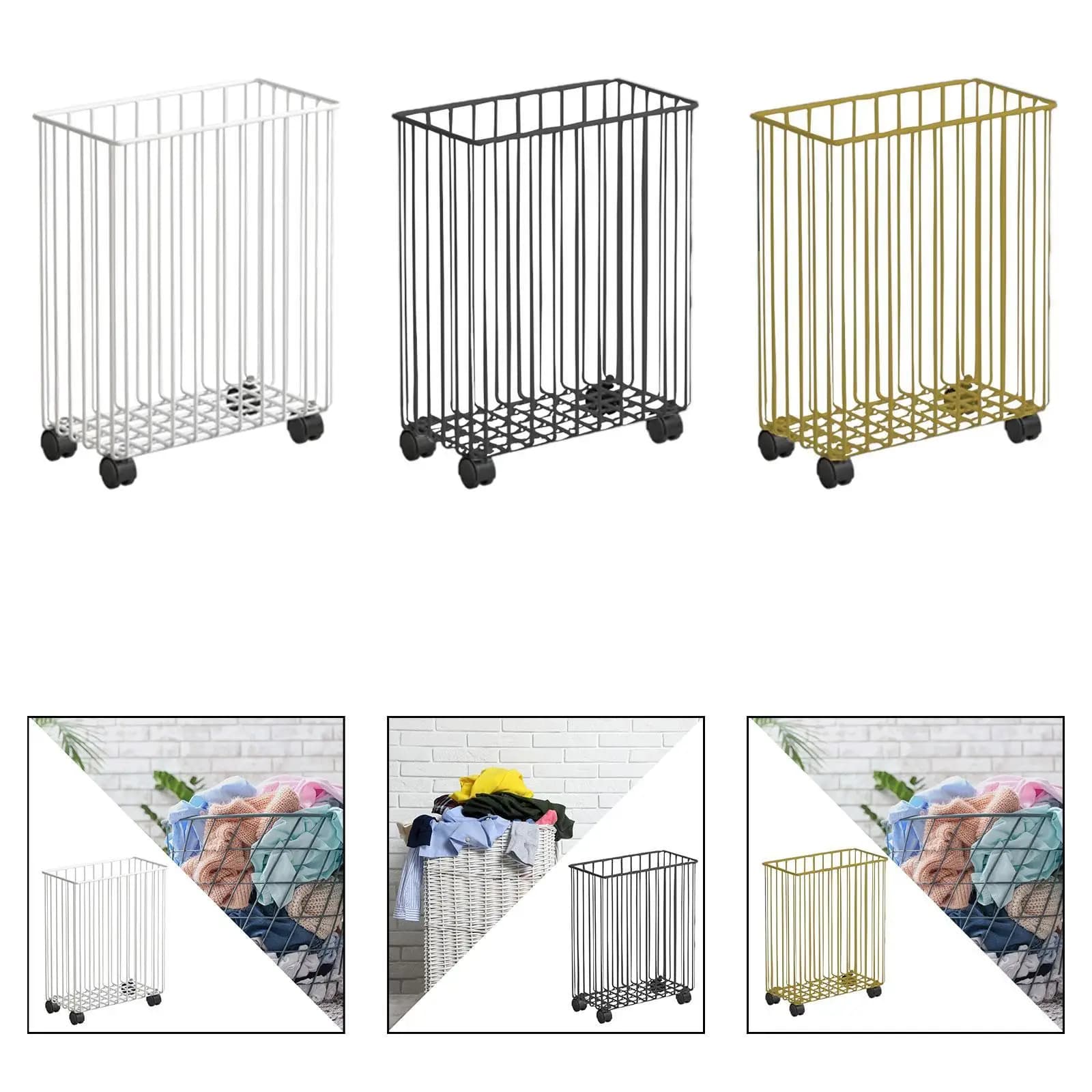 Basket Wallet with Wheels, Organizer for Children's Toys, Basket on Wheels for Resistance, Foam Roller, Badminton Rack
