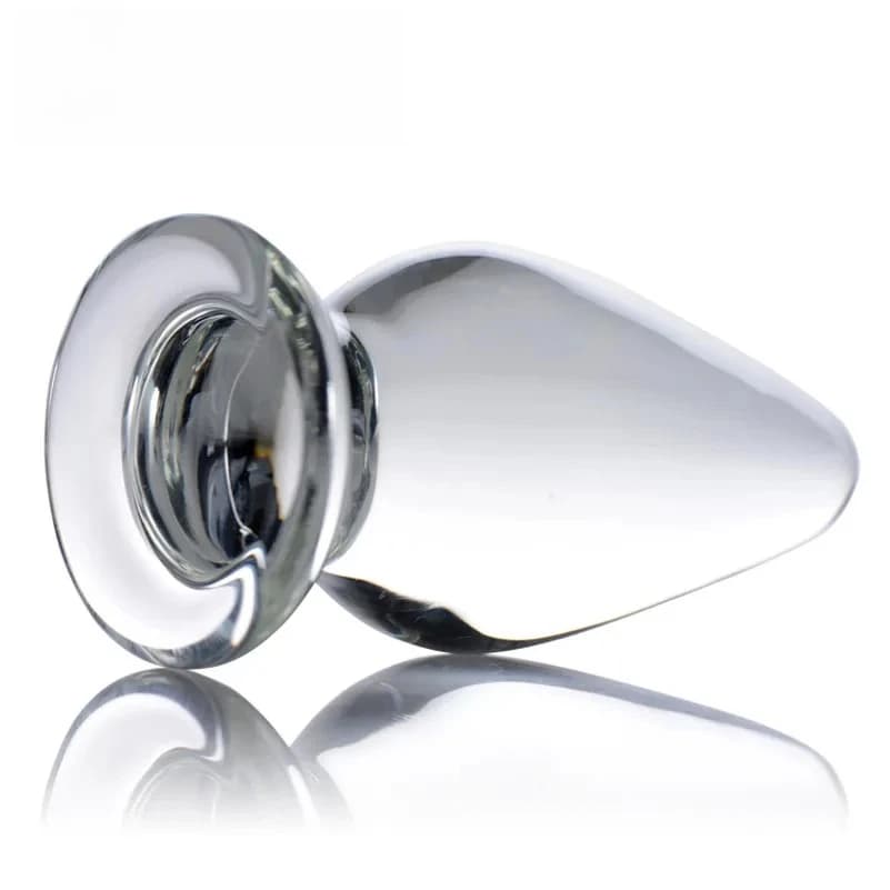 plug anale in vetro cristallo trasparente grande sfera ano affusolato butt plug giocattoli del sesso per adulti masturbazione prodotti del sesso gay lesbico