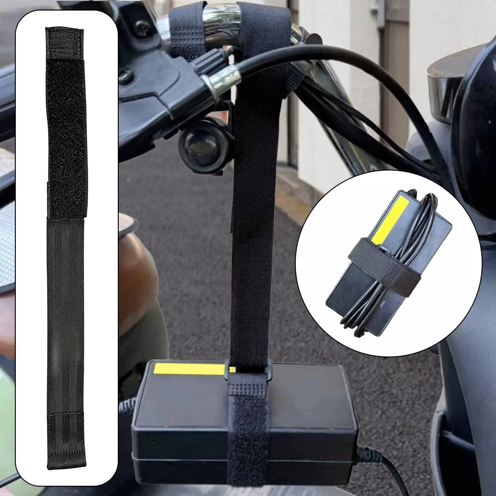 Cinghia di Fissaggio Universale in Poliestere per Caricabatterie Portatile, Gestione e Conservazione Cavi per Biciclette Elettriche