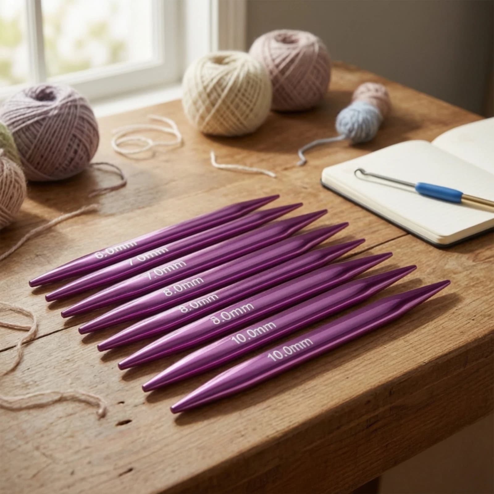 Interchangeable Circular Knitting Compact Circular Knitting Needle Set Portable Long-Lasting for Knitters, Home Crafting