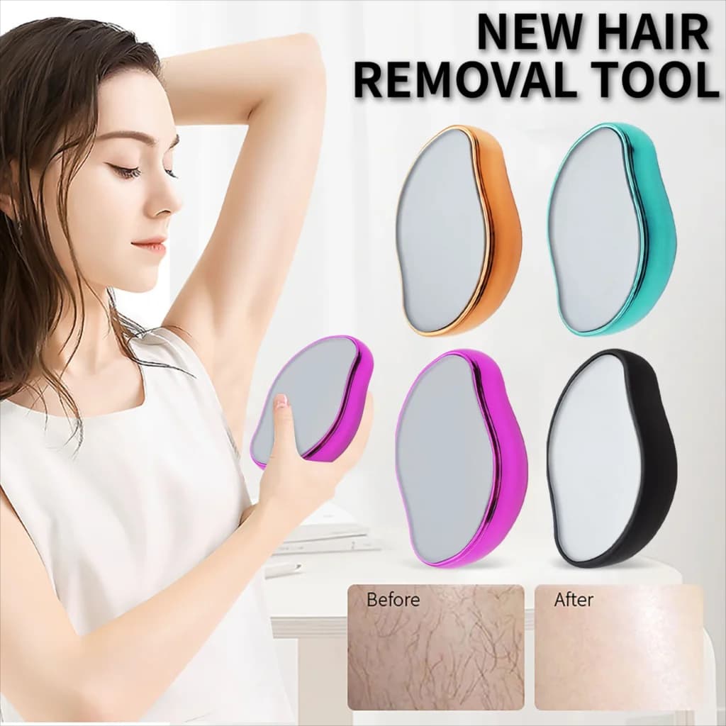 Gomma per capelli in cristallo Fisica Indolore Facile pulizia Riutilizzabile Rimozione dei capelli Bellezza del corpo Depilazione Pennelli per trucco Epilatori